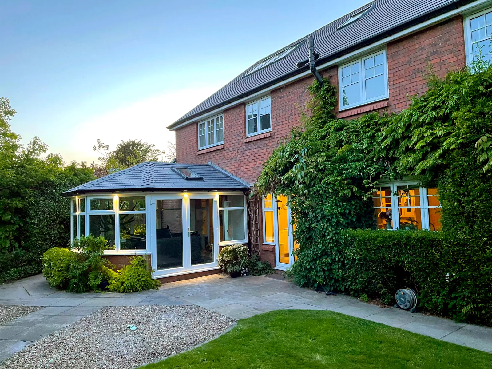 Victorian-style conservatory with Supalite slate tiled roof